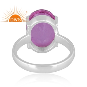 Kunzite เครื่องประดับควอตซ์แหวนวางซ้อนกันได้สำหรับเครื่องประดับเงินแท้ - Product Image 4