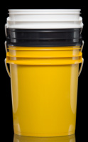 Seau rond général en plastique de 18 à 19 litres, bidon en plastique de 0430, peinture TW rectangulaire de 52 litres, bac en plastique empilable noir PRO-DESIGN