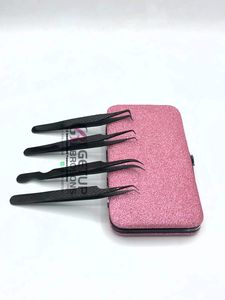 Haute Qualité En Acier Inoxydable 90 Degrés Noir Plasma Incurvé Extension De Cils Pince À Épiler 45 Degrés Diamant Grip Beauté Outil - Product Image 3