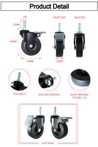 Swivel <b>Chair</b> <b>Casters</b> - Product Image 6