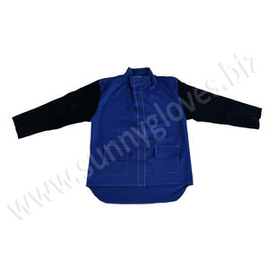 Vestes en cuir de soudage pour hommes avec col fabriquées au Pakistan - Product Image 2