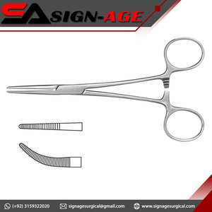 Fórceps de arteria Crile de acero inoxidable 100% Fuente de alimentación manual totalmente personalizable CE aprobado - Product Image 4