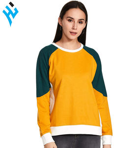 2025 última moda alta calidad liso cuello redondo pulóver 100% algodón suave logotipo personalizado mujer sudadera - Product Image 1