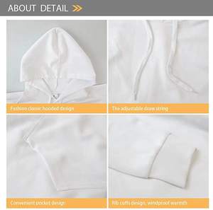 Sudadera con Capucha Personalizada de Forro Polar para Hombre, Ecológica, Transpirable, 100% Poliéster/Algodón, Impresión por Sublimación con Logotipo Personalizado - Product Image 4