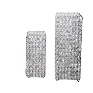 Bougeoir votif en cristal riche, porte-bougie décoratif de diamant en cristal, pour décoration de mariage, prix bas - Product Image 2