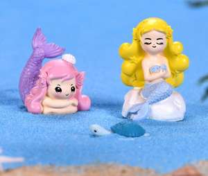 Figurines en résine de petite fille <span class=keywords><strong>nue</strong></span>, nombreux motifs : cerf, animal, personne, arbres, Noël - Product Image 2