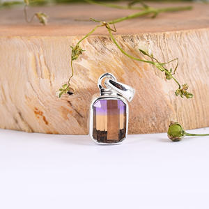 Belle pierre précieuse naturelle amétrine authentique pendentif amétrine en argent sterling 925 pendentif amétrine rare pour femmes hommes. - Product Image 4