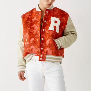 ชุดเครื่องแบบเบสบอลเยาวชนผ้าฝ้ายออกแบบตามสั่งเสื้อแจ็กเก็ตเลตเตอร์แมนตัวยาวพร้อมเครื่องแบบสไตล์ลำลองผ้าบาง - Product Image 6