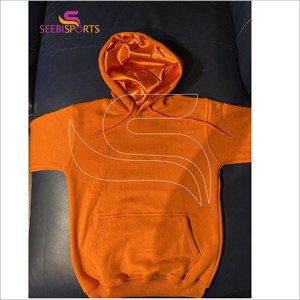 High Quality Wholesale Men's Silk Fitted Hoodies Custom Pocket Fleece Pull over Satin Lined Solid Pattern Winter Sports Wear - Product Image 1