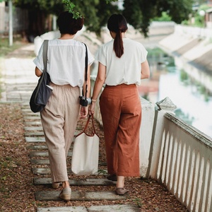 กระเป๋าผ้าฝ้ายสไตล์เกาหลีสำหรับสุภาพสตรี