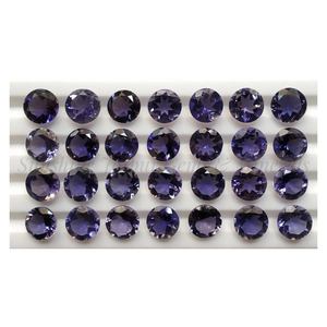 Haute qualité 2.25mm rond brillant coupe naturelle Iolite pierre précieuse à facettes pierre en vrac prix d'usine en gros avec certificat IGI - Product Image 2