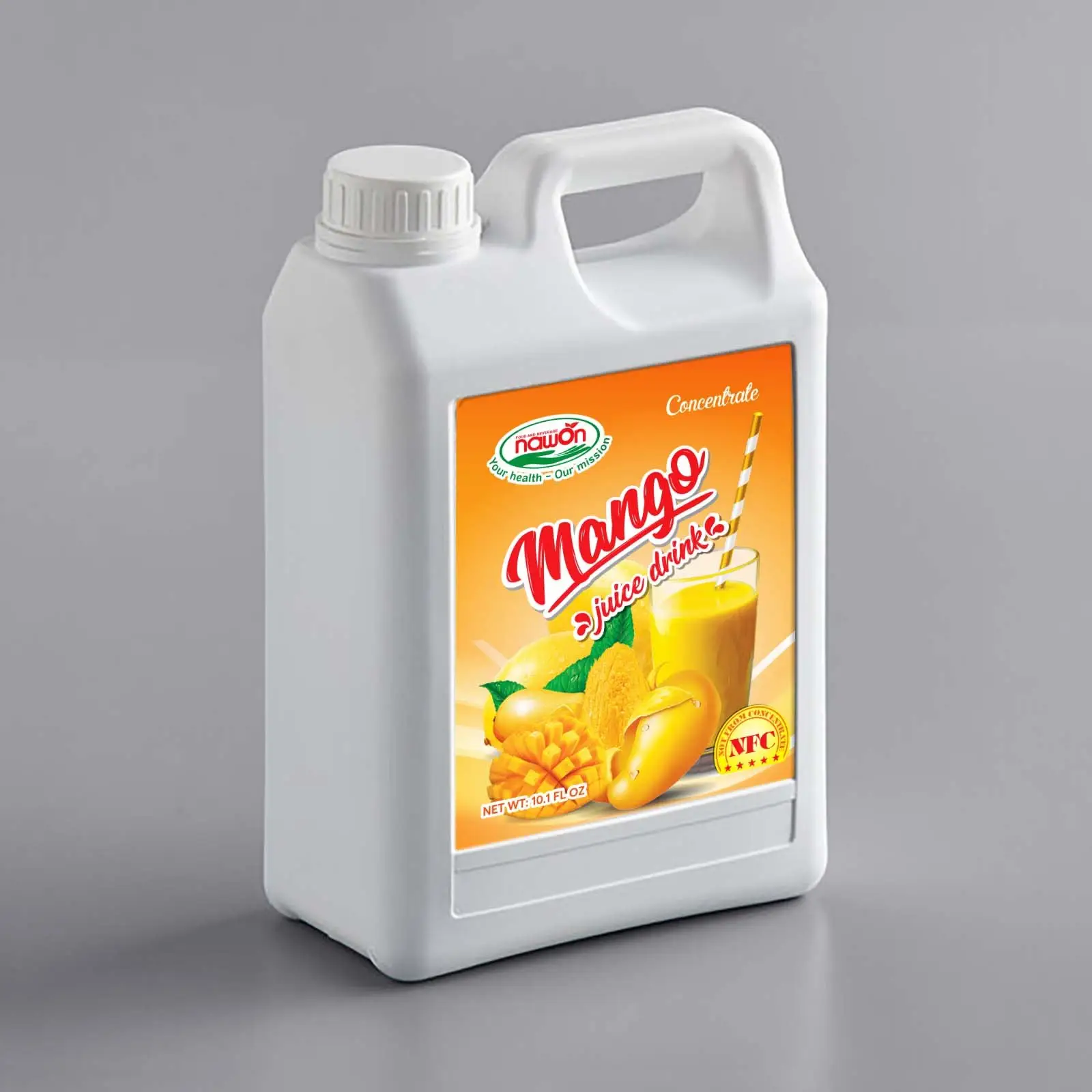 Nawon-concentrado de zumo de frutas de Mango, 2L, fabricante de Polvo de zumo orgánico, ODM, USDA