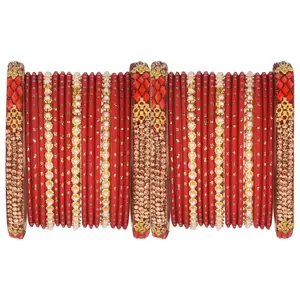Индийские ювелирные изделия оптом CZ Кристалл Искусственный жемчуг бусины металлический свадебный браслет для женщин ювелирные изделия, красный