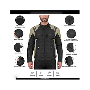 เสื้อแจ็กเก็ตมอเตอร์ไซค์สำหรับผู้ชายเสื้อแจ็กเก็ตมอเตอร์ไซค์ผ้าคอร์ดูราดูราขี่มอเตอร์ไซค์ได้รับการรับรองว่ากันน้ำได้ทุกสภาพอากาศ - Product Image 4