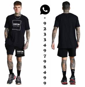 T-shirt d'été pour hommes avec Shorts assortis, Set de sport court, t-shirt pour hommes et femmes et unisexe, collection 2022 - Product Image 4