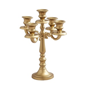 Candélabres en métal fini or, excellente qualité, porte-bougie fait à la main en gros, Design traditionnel, support de bougie fantaisie - Product Image 3