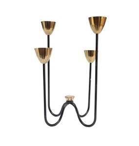 Candelabro de hierro negro de 2 brazos hecho a mano, de primera calidad, tamaño personalizado, decoración para bodas, muy vendido. - Product Image 6