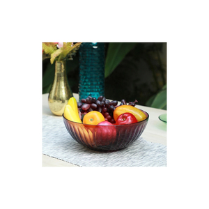 Bol de fruits en verre coupé droit, bol à fruits en verre 11.8X4.3 po - Product Image 1