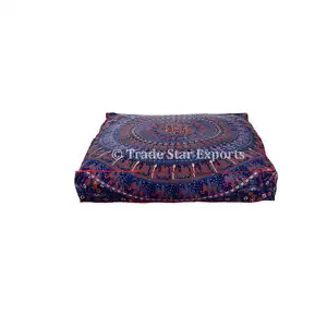 Thiền Cushion Cover Mandala Sàn Lớn Hộp Cushion Trường Hợp Bán Buôn Cotton Dog Giường Covers
