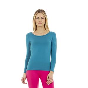 Camisetas de compresión de manga larga para mujer, Camisa ajustada con cuello redondo, venta al por mayor, directa del fabricante, hechas en Pakistán - Product Image 4