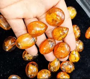 Hakiki en doğal baltık Amber Cabochon taşlar pürüzsüz Mix şekil ve boyut gevşek taş noel takı için