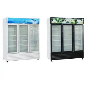 三3透明玻璃门展示超市冷饮冰箱电子立式饮料超市冰箱