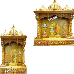 Wooden <b>Temple</b> Beautiful Natural Polished Mandir Pooja Room <b>Home</b> <b>Temple</b> Wall Hanging <b>Temple</b> <b>Home</b> & Office Decor - Product Image 3