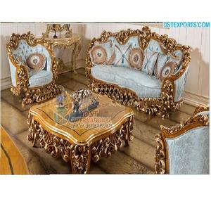 Ensemble de canapés de style européen haut de gamme, ensemble de canapés en bois massif sculpté pour la maison, ensemble de canapés traditionnels à sculptures lourdes - Product Image 1