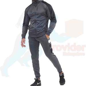 Conjunto de chándales de invierno para hombre a precio barato Diseño personalizado Color sólido Precio barato Zipper Fly 2PCS conjuntos Chándal para hombre - Product Image 5