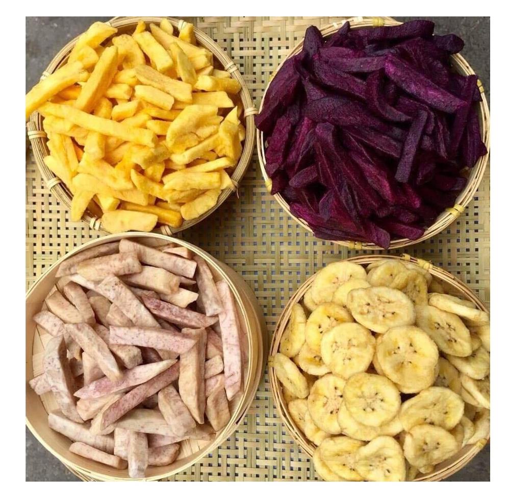 Vacuumed Fried Fruit & Vegetable Snacks - Banana, Carrot, Jackfruit, Taro, Sweet Potato Chip // Jennie