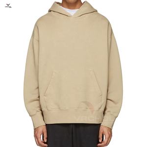 Sweatshirts à capuche roses de haute qualité pour hommes, molleton de polyester brodé blanc uni personnalisé tricoté avec un approvisionnement OEM, grande taille - Product Image 1