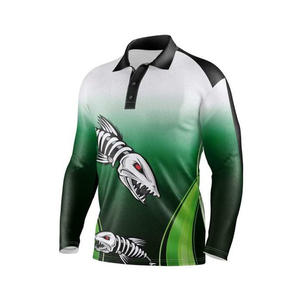 เสื้อตกปลาแขนยาวดีไซน์ล่าสุด ผ้าฝ้าย 100% UPF 50  แบบยูนิเซ็กซ์ รับผลิตตามสั่งสำหรับการแข่งขัน ขายส่ง พร้อมสกรีนโลโก้ - Product Image 1