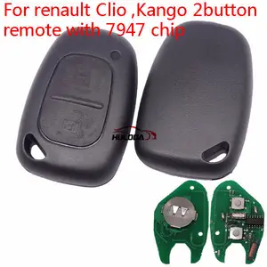 Для Renault Clio, для Kangoo 2 кнопочный дистанционный ключ с 433 МГц и ID46 PCF7947 (после 2000 года выпуска)