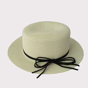 Sombrero de Paja de Rafia Unisex de Vietnam, Nuevo, Estilo Panamá, para Niños y Adultos, Artesanía con Diseño Liso para Viajes y Pesca - Product Image 1