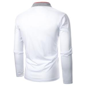 Nouveaux T-shirts d'été pour hommes, t-shirt personnalisé en coton, haut extensible, léger, respirant, Sweat-Shirt, revers de sport, couleur Pure, manches longues - Product Image 4