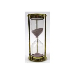 Reloj de arena púrpura de latón, 5 minutos, fabricante al por mayor