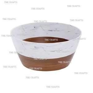 Wooden & Marble Eco-Friendly Serving Bowl with Customized Size & Shape <b>for</b> Party Food & Dessert Service - Product Image 3