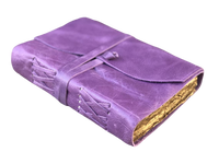 Carnet de notes vintage en cuir véritable, couverture rigide, fait main, papier à bords festonnés, carnet de croquis, cadeau de voyage pour artistes