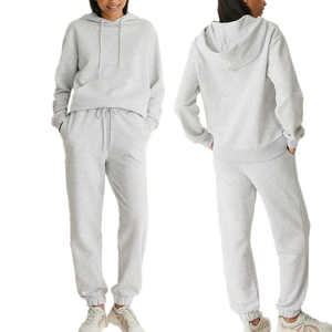 Conjunto deportivo de dos piezas con diseño de camuflaje personalizado, sudadera lisa para mujer, traje de jogging, ropa deportiva para mujer. - Product Image 4
