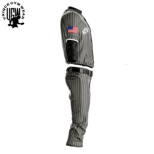 Maillot de baseball personnalisé pour homme, imprimé par transfert thermique, 100 % polyester, respirant, séchage rapide, manches longues, grandes tailles - Product Image 2