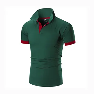 T-shirt de golf pour hommes, 100% coton, 1 pièce, de bonne qualité, couleur marron uni