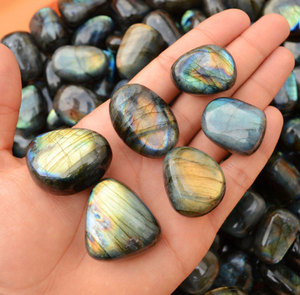 Pierres en vrac de labradorite naturelle Dhorgems, coupes mixtes, provenant du Rajasthan, avec changement de couleur pour la fabrication de bijoux - Product Image 6