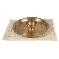 Tapis de table en chanvre de l'Himalaya beige, très écologique, tricoté à la main, style bohème, résistant à la chaleur, 30/45 cm, personnalisable