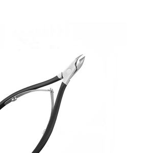 Pince à cuticules en acier inoxydable de couleur noire professionnelle pince à ongles durable Double doigts à ressort soins personnels de haute qualité - Product Image 3