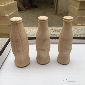 Botella de Madera Decorativa, Botellas de Madera Antiguas al por Mayor, Artesanía con Forma de Botella, Decoración Personalizable en Cualquier Tamaño y Forma - Product Image 3