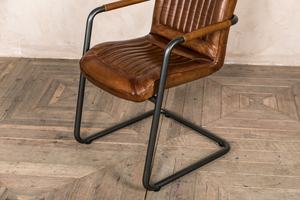 <b>Tan</b> <b>Leather</b> <b>Dining</b> <b>Chairs</b> - Product Image 2