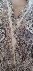 Longue robe kimono en coton indien imprimé à la main, robes longues pour femmes, vêtements de nuit, bikini de bain vintage, grande taille. - Product Image 3