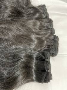 MACHINE D'EXTENSION DE CHEVEUX HUMAINS NATURELS VIERGES ONDULÉS ITALIENS DOUBLE TRAME DE CHEVEUX COULEUR NOIRE ET BRUNE - Product Image 4