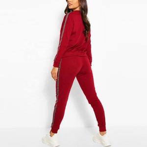 Survêtement en velours velours écologique pour femmes personnalisé en gros 100% coton Fitness Active Bottoms porter pour l'hiver - Product Image 2