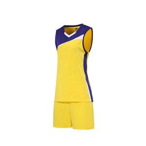 Uniforme sans manches pour femmes Uniforme de volley-ball pour équipe Filles Vente en gros d'usine Uniformes de volley-ball personnalisés bon marché Uniformes de volley-ball respirants - Product Image 1